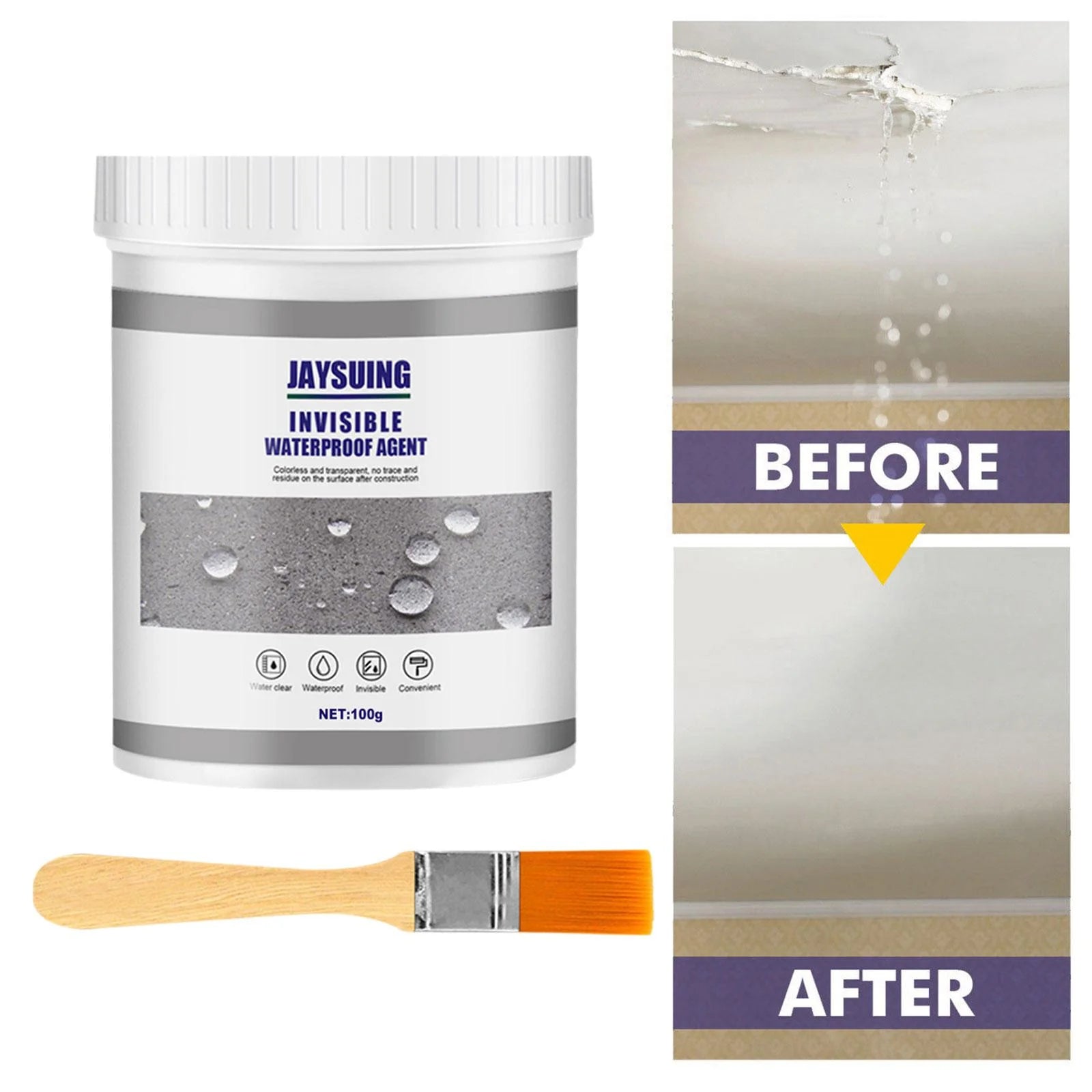 Hydra Waterproof Agent - Insulating Sealant Coating Agent with Brush