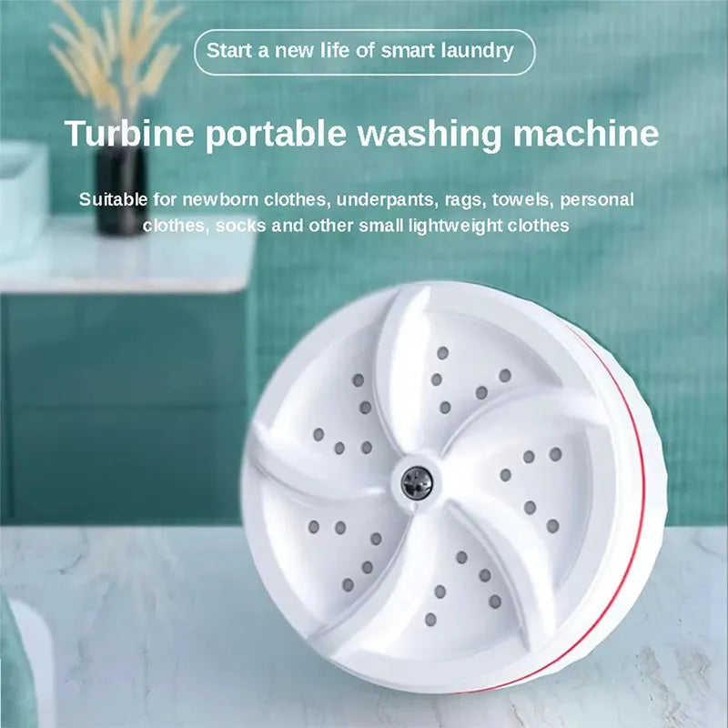 Mini Washing Machine Portable Ultrasonic Turbine Washer