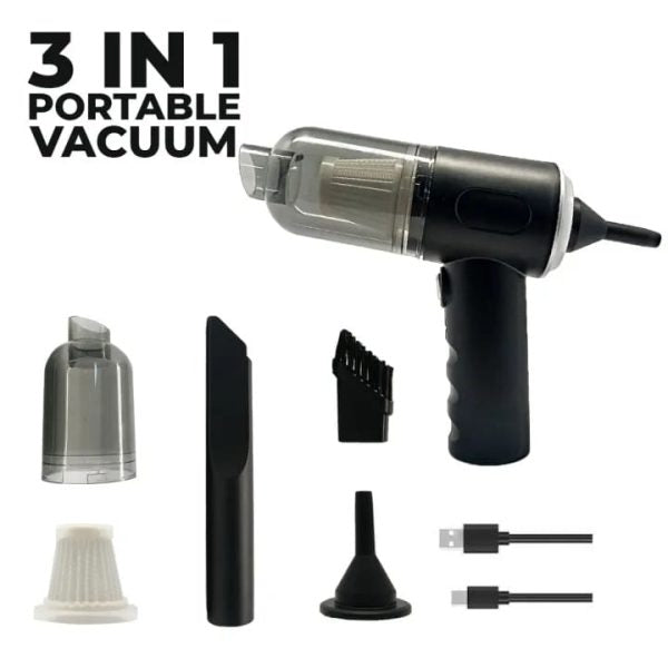 3 In 1 Portable Vacuum Cleaner Duster Blower Air Pump Wireless