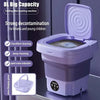 Semi-automatic Mini Folding Washing Machine (Random Color)