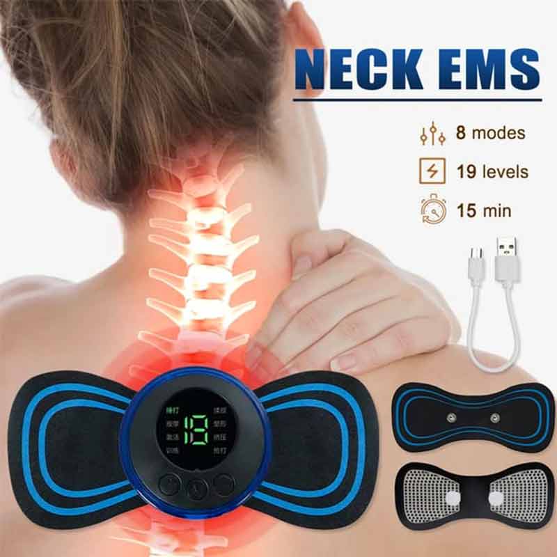 Mini Body Massager Pulse Neck Pain Relief Ems Butterfly Body Massager Men & Women