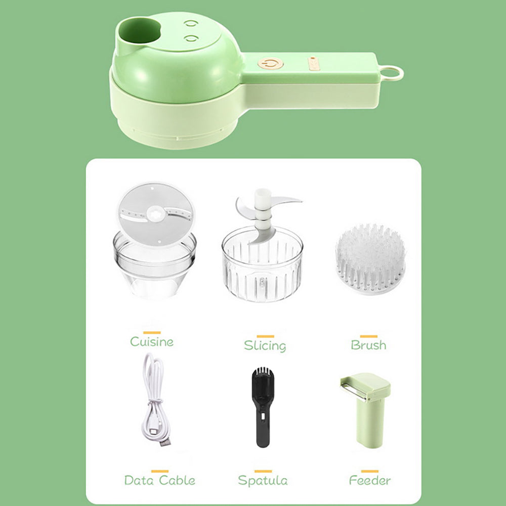 4 in 1 Vegetable Cutter Handheld Electric Vegetables Slicer Set