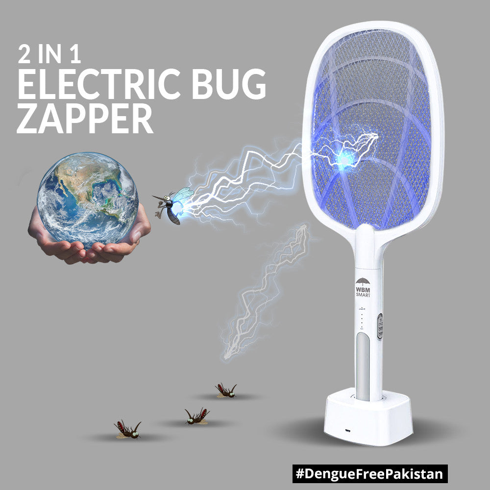 Rechargeable Electric Mosquito Killer Racket 2 In 1