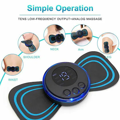 Mini Body Massager Pulse Neck Pain Relief Ems Butterfly Body Massager Men & Women