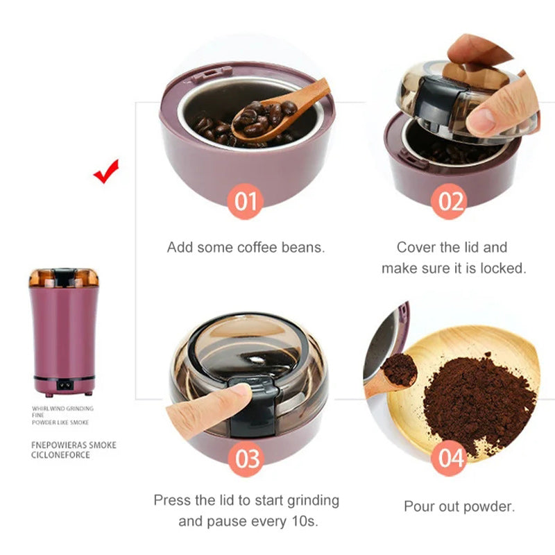 Stainless Steel Electric Mini Grinder Electric Coffee Grinder