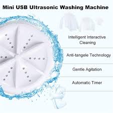 Mini Washing Machine Portable Ultrasonic Turbine Washer