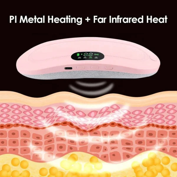 Electric Period Cramp Massager Vibrator Heating Belt For Menstrual Relief Pain Waist Stomach