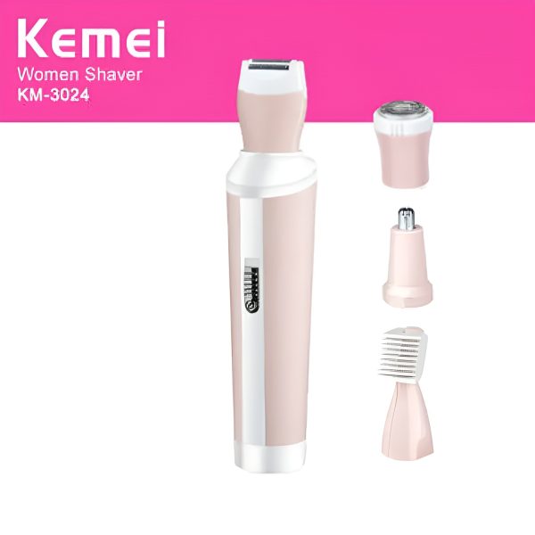 Kemei 4 In 1 Rechargeable Hair Remover Shaver Ladies Epilator – Km-3024